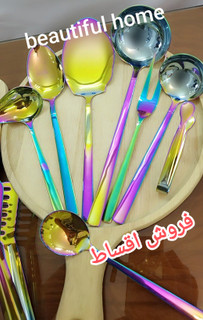 سرویس قاشق و چنگال 12 نفره 67 پارچه هفت رنگ یونیک آلمان اصلی (تکی به قیمت عمده) طلایی نقره ای (بدون چمدون)