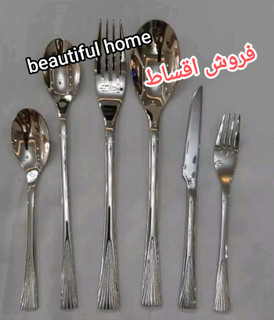 سرویس قاشق و چنگال درجه یک 24 نفره 120 پارچه دهانه اروپایی نقره ای یونیک آلمان اصلی ۶ میل ضخیم (بدون چمدون)